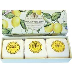 English Soap Company, Gift Boxed Hand Soaps, Lemon & Mandarin, 3