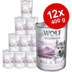 Wolf of Wilderness Junior 24 x 400 g Umido Per Cane - Blue River