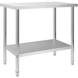vidaXL Kitchen Work Table 100x60x85 cm Stainless Steel