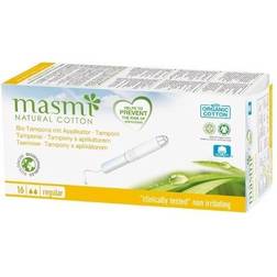 Masmi NATURAL COTTON Ekologiska tamponger Classic + applikator, 16 stycken