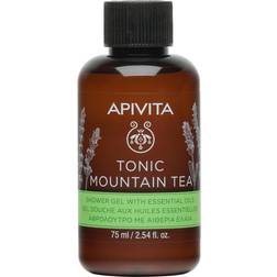 Apivita Tonic Mountain Tea Travel Shower Gel with Essential Oils