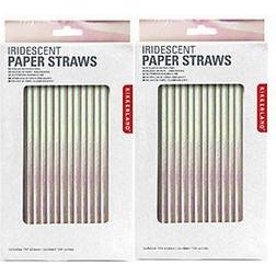 Kikkerland 288-Count Iridescent Pa per Straws