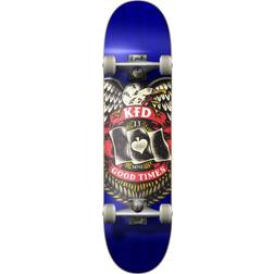 KFD Komplet Skateboard Young Gunz (Badge Navy) Blå/Hvid 7.75"