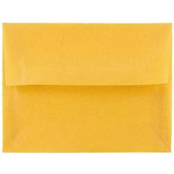 Jam Paper A2 (4 3/8 x 5 3/4) Envelopes Gold Translucent Vellum (see through) 25 Envelopes per Pack