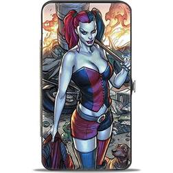 Comics Wallet Hinged Harley Quinn Hot In The City Pose Battle Scene Blocks Vegan