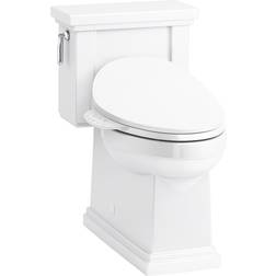 Kohler Tresham 1-piece 1.28 GPF Single Flush Elongated Toilet with C3-230 Electric Bidet Toilet Seat in White