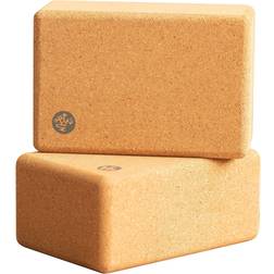 Manduka Cork Yoga Block 2 Pack Cork (Brown) 4" x 6" x 9" Cork (Brown) 4" x 6" x 9"