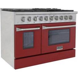 Kucht KNG481-R 48" Manual Convection Silver, Red, Blue