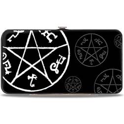 Buckle-Down Wallet Hinged Supernatural Devils Trap Symbol Scattered Black Gray White