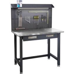 Seville Classics UltraHD Lighted Stainless Steel Top Workbench