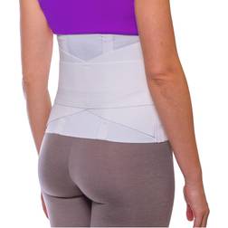 Womens Back Brace for Female Lower Back Pain Large Ladies Soft Elastic Lumbar Compression Support Belt L White L