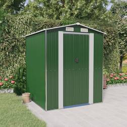 vidaXL Capanno da Giardino Verde 192x191x223 cm Acciaio Zincato (Superficie edificio )