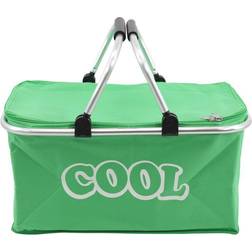 Geezy (Mint) 35 L Insulated Folding Picnic Camping Shopping Bag Cooler Cool Basket Box Hamper