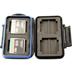 JJC minneskort fodral (vattentålig) för CompactFlash eller Memory Stick PRO Duo