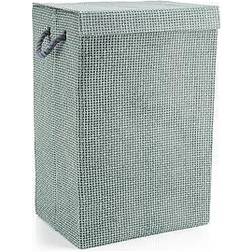 Minky Laundry Hamper/Basket Grey Check