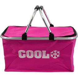 Geezy (Pink) 35 L Insulated Folding Picnic Camping Shopping Bag Cooler Cool Basket Box Hamper