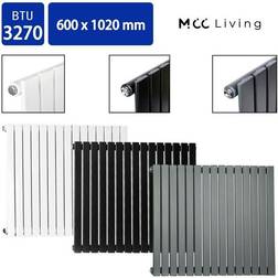 MCC Direct 1020mm Single Designer Flat Panel Central Heating Radiator white