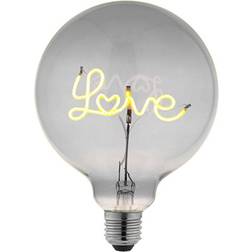 Decorative E27 led Filament Bulb love Upwards Facing Lamp Smoke Tinted Glass