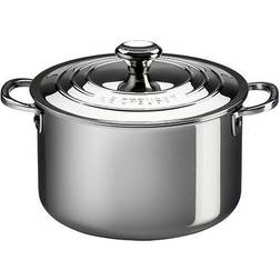 Le Creuset Signature Stainless Steel 28cm Uncoated Stockpot med lock