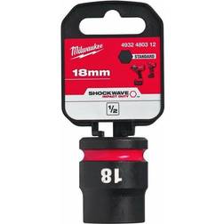 Milwaukee SHOCKWAVE 1/2" Impact Hex Socket 18mm