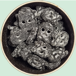 Bubs Salted Liquorice Skulls 100g Bag