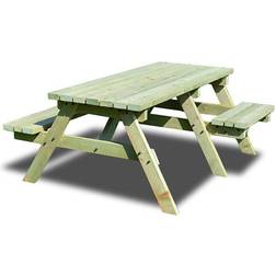 Rutland County Garden Furniture Bisbrooke Disabled Access Picnic Bench 6Ft Light