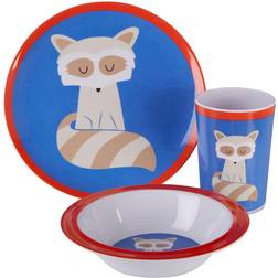 Premier Housewares Mimo Kids Dinner Set Ralph Raccoon Set of 3 by Fifty Five South