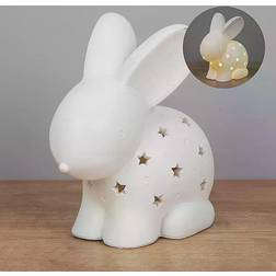 Bambino Juliana LED Bunny Rabbit with Cut Out Star Shapes Night Light