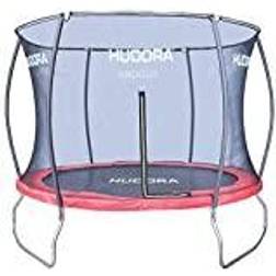 Hudora Fantastic Trampolin 300V, Upphöjd studsmatta, Rund, 100 kg, Skyddsnät, Svart