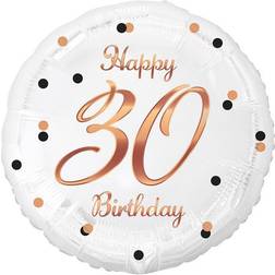 Godan Folie ballon 30 år Hvid/Rosegold
