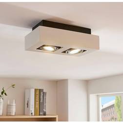 Arcchio 2-bulb white Vince Ceiling Flush Light