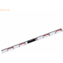 Bantex BBR tavlelineal 1 meter rød/hvid