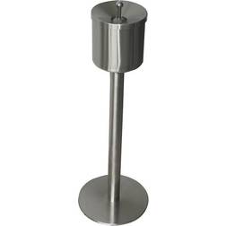 Ashtray with domed head, as a pedestal ashtray, stainless steel