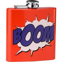 Premier Housewares Hip Flask Boom Design with Red Finish Hip Flask