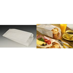 Papstar Sachets en papier de cellulose avec ficelle 24 cm x 10 cm x 5 cm blanc contenance 0,75 kg (Carton)