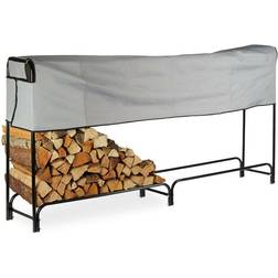 Relaxdays Kaminholzregal Metall 245 x 40 x 122 cm
