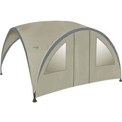 Bo-Camp Parete Laterale con Porta e Finestra per Tendone l Beige