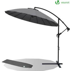 Vounot VOUNOT 3m Cantilever Shanghai Parasol, Banana Garden Patio Umbrella