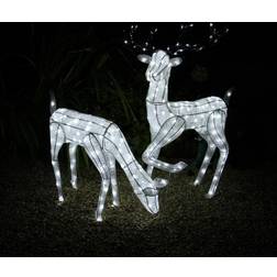 MonsterShop Stag & Doe Reindeer Set Up Reindeer Christmas Lamp