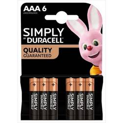 Duracell Simply Alkaline AAA Batteries Pack of 6