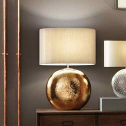 Pacific Lifestyle Make it a Bronze Scratch-Textured Silk Table Lamp