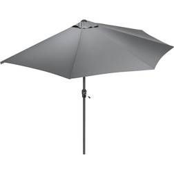 Christow 2.7m Half Parasol - Grey