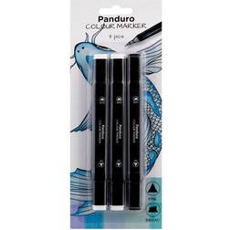 Panduro Colour Markers 3-Pack Blenders & Black #0 120 pcs