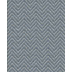 Profhome BA220094-DI Stripes wallpaper wall metallic blue pigeon blue 5.33 m2