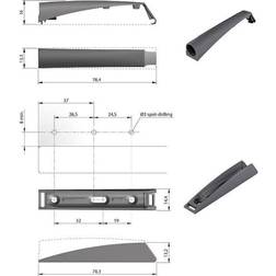 Beslag Design Lucköppnare K-push 37 kompl.vit magnet 1-p