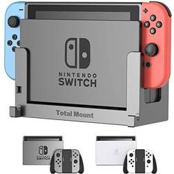 Innovelis TotalMount väggfäste Switch eller Nintendo Switch OLED-konsol med värmehantering säkerhetsklämma - Svart