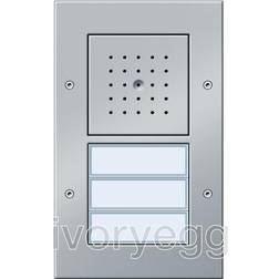 Gira 126765 Interphone Vidéo AP 3 Boutons Aluminium