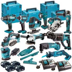 Makita 13 Piece Kit 18V Li-ion With 4x5Ah Batteries Charger T4TKIT-12:18V