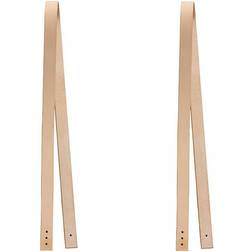 Oliver Furniture Wood Leather Strap For Cushion 2pcs Børnesenge Stolehynde Naturfarvet