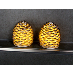 HC Kogle M. LED, Naturfarvet, Ø6,5x8cm Lyskæde